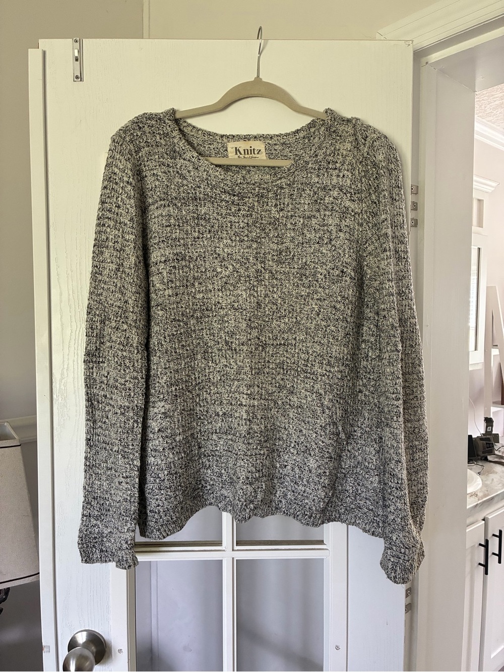 For Love And Lemons Gray Marled Crewneck Sweater